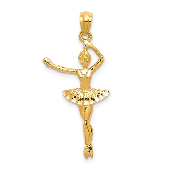 14k Yellow Gold Ballerina Pendant